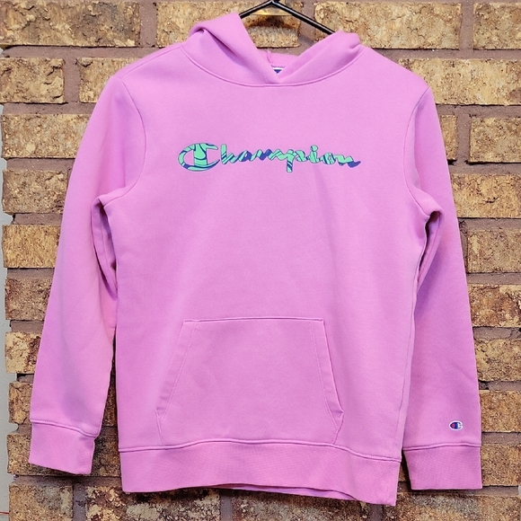 Champion Light Pink Pullover Hoodie Size XL (16) - Picture 1 of 7